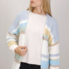 CARDIGAN CON DETTAGLI IN LUREX - Fantasia azzurro, TU