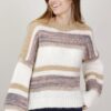 MAGLIONE CON DETTAGLI IN LUREX - Fantasia cammello, TU