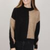 MAGLIONE BICOLORE IN MOHAIR - Cammello, TU
