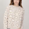 MAGLIONE FANTASIA CUORI - Beige Pattern, TU