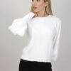 MAGLIA CON MANICHE A SBUFFO - Panna, TU