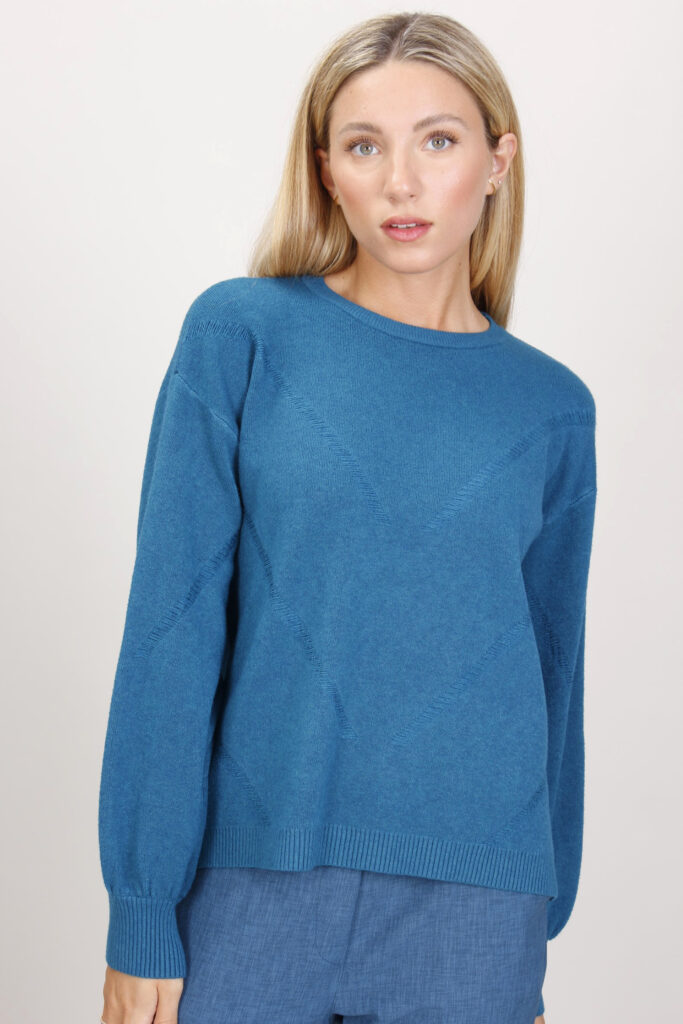 PULLOVER CON MANICHE LUNGHE A PALLONCINO - Ottanio, TU 