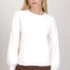 PULLOVER CON MANICHE LUNGHE A PALLONCINO - Panna, TU