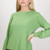 PULLOVER CON MANICHE LUNGHE A PALLONCINO - Pistacchio, TU