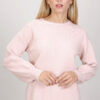 PULLOVER CON MANICHE LUNGHE A PALLONCINO - Rosa, TU
