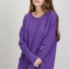 MAXI MAGLIA CON TASCHE - Viola, TU