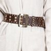 CINTURA CON BORCHIE - Dark Brown, M