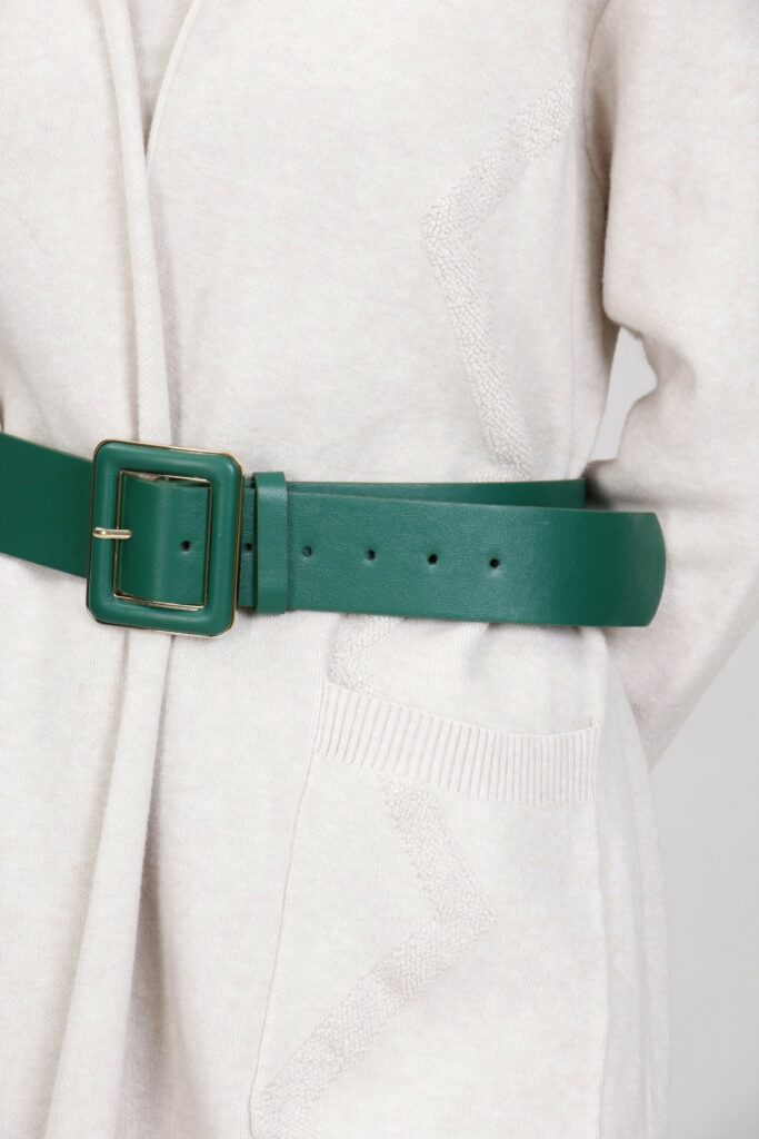 CINTURA IN SIMILPELLE - Green, S 