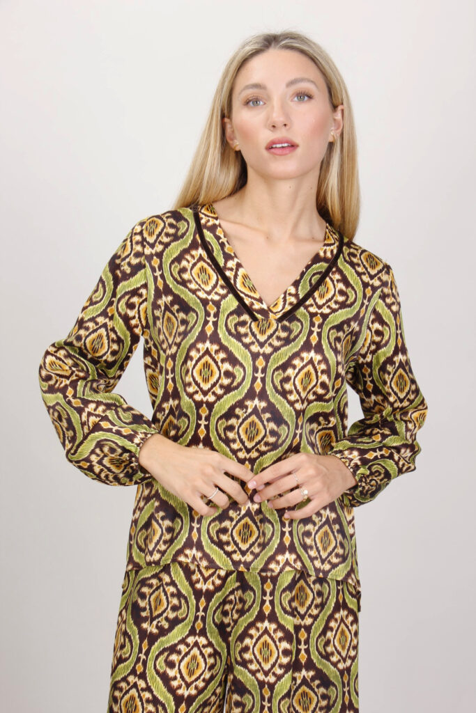 BLUSA STAMPA ETNICA 