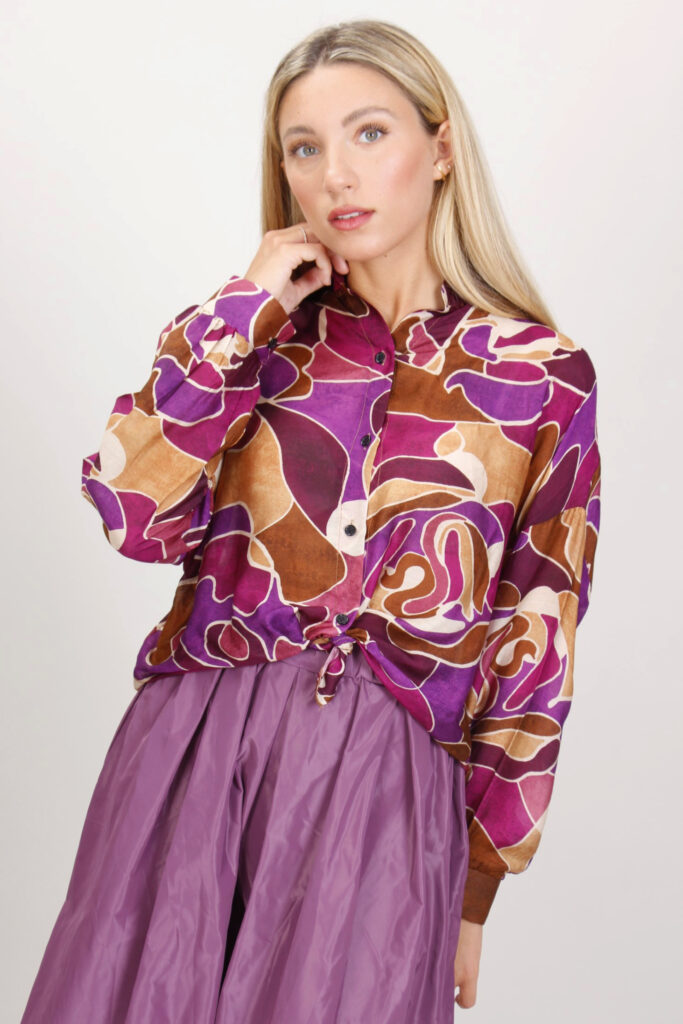 CAMICIA IN SETA CON SPALLA BASSA 