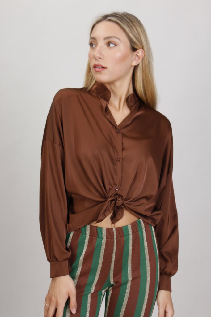 CAMICIA IN RASO CON SPALLA BASSA - Moro, TU 