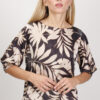 BLUSA STAMPATA CON MANICHE A SBUFFO - Fantasia nero, TU