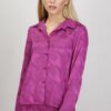 CAMICIA IN RASO FANTASIA PIED DE POULE - Fantasia fucsia, S