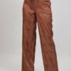 PANTALONI SATINATI - Dark Brown, M