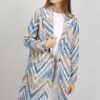 CAPPOTTO MONOPETTO - Fantasia azzurro, TU