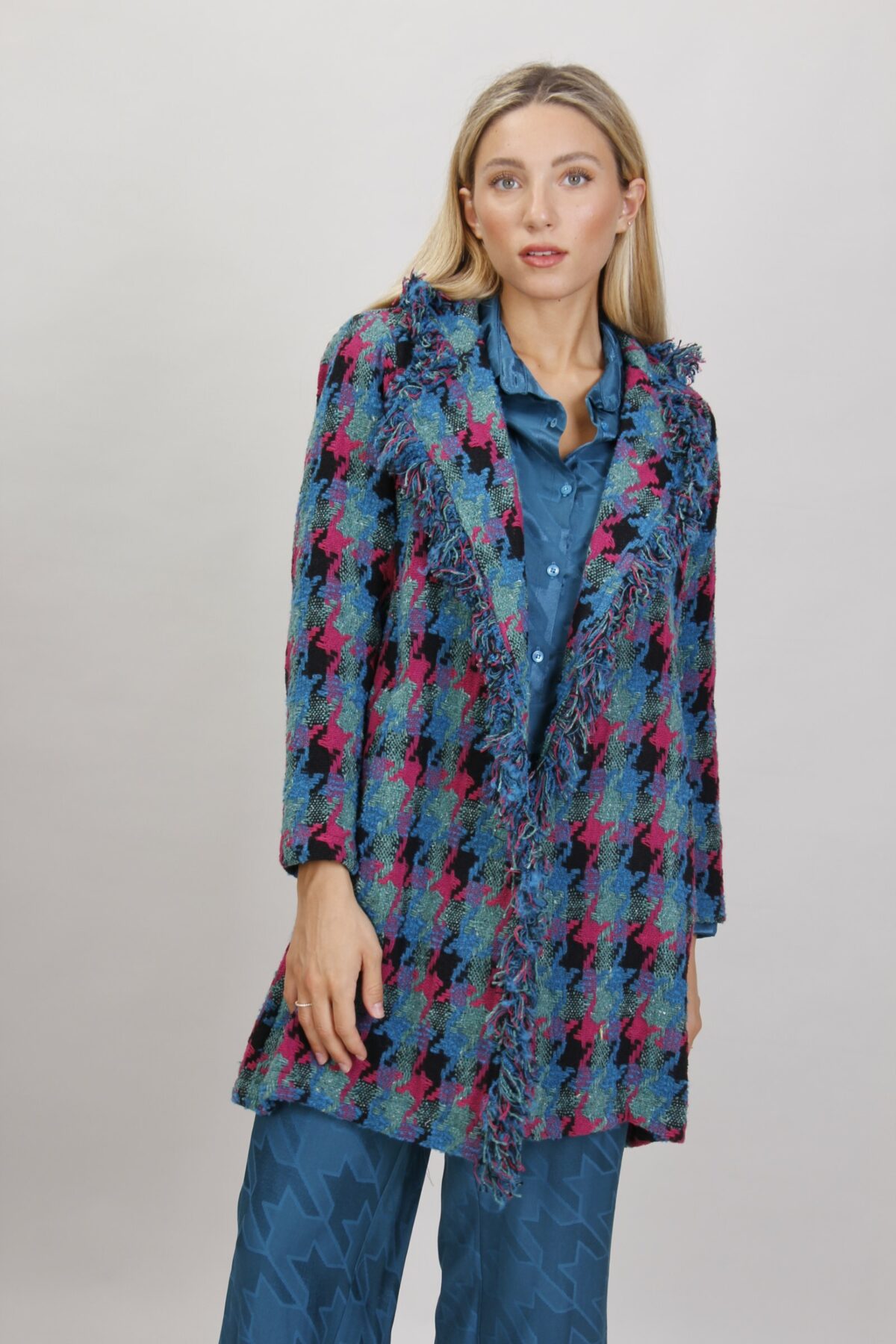 CAPPOTTO MIDI CON FRANGE