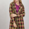 CAPPOTTO MIDI CON FRANGE - Green Pattern, M