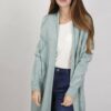 CARDIGAN CON MOTIVO ZIG-ZAG - Sage Green, TU