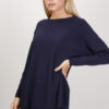 PULLOVER CON SCOLLO A BARCA - Blu, TU