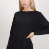 PULLOVER CON SCOLLO A BARCA - Nero, TU
