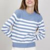 MAGLIA A RIGHE IN VISCOSA - Celeste, TU
