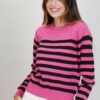 MAGLIA A RIGHE IN VISCOSA - Fucsia, TU