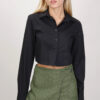 CAMICIA CORTA CON SPALLINE IMBOTTITE - Nero, M
