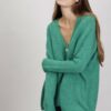 CARDIGAN MORBIDO IN MISTO MOHAIR - Bright green, TU