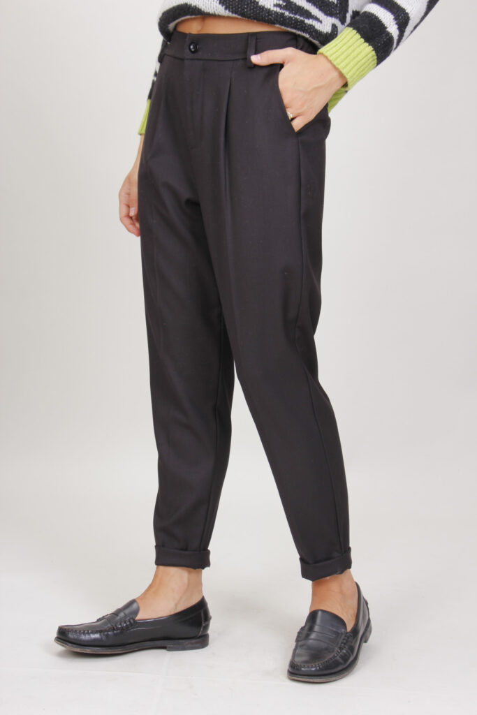 PANTALONI A SIGARETTA - Nero, S 