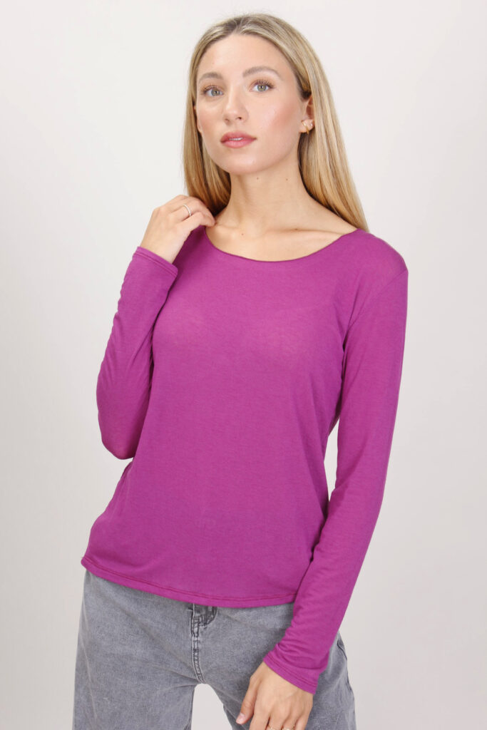 MAGLIA MISTO CASHMERE ORLO RIFINITO - Petunia, TU 