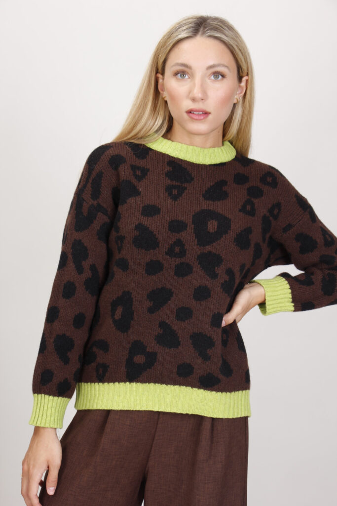 MAGLIONE FANTASIA ANIMALIER 