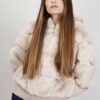 ECOPELLICCIA CON CAPPUCCIO - Beige, TU