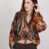 CAMICIA FANTASIA ESOTICA MISTO SETA - Brown Pattern, TU