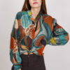CAMICIA FANTASIA ESOTICA MISTO SETA - Green Pattern, TU
