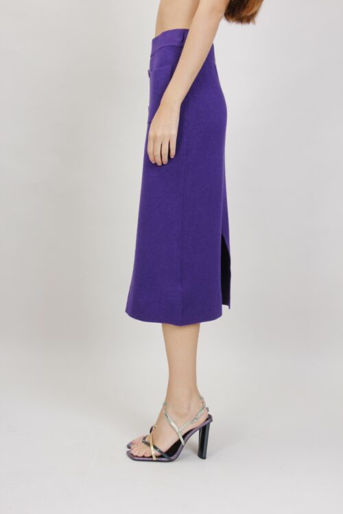 Alternative view of GONNA IN MAGLIA CON BOTTONI