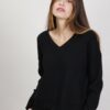 MAGLIA SCOLLO A V - Black, TU