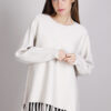 MAXI MAGLIA CON FRANGE - Gesso, TU
