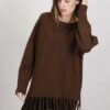 MAXI MAGLIA CON FRANGE - Moro, TU