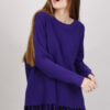 MAXI MAGLIA CON FRANGE - Viola, TU