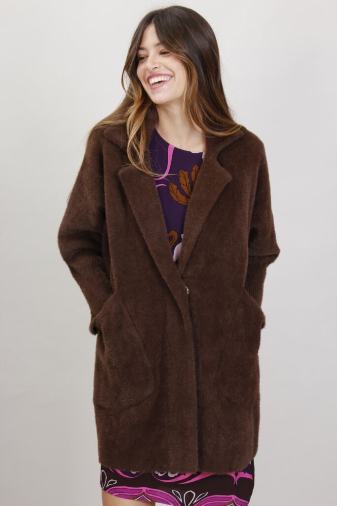CAPPOTTO IN MAGLIA EFFETTO PELO - Moro, TU 