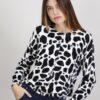 CARDIGAN CORTO MACULATO - Panna, TU
