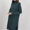 ABITO IN MAGLIA CON SPACCHI LATERALI - Verde bottiglia, TU