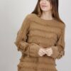MAGLIA CON FRANGE - Cammello, TU