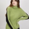 MAGLIA CON MANICHE BICOLORE - Pistacchio, TU