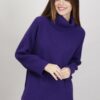 MAGLIONE CON SPACCHI LATERALI - Viola, TU