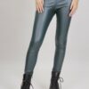 LEGGINGS IN ECOPELLE - Verde, L