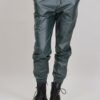 PANTALONI IN ECOPELLE CON COULISSE - Verde, M