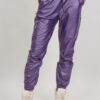 PANTALONI IN ECOPELLE CON COULISSE - Viola, M