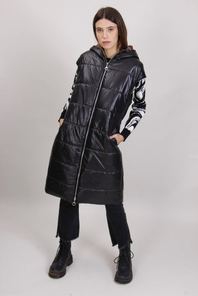 GILET LUNGO TRAPUNTATO 