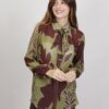 CAMICIA FANTASIA CON NASTRO - Fantasia verde, TU